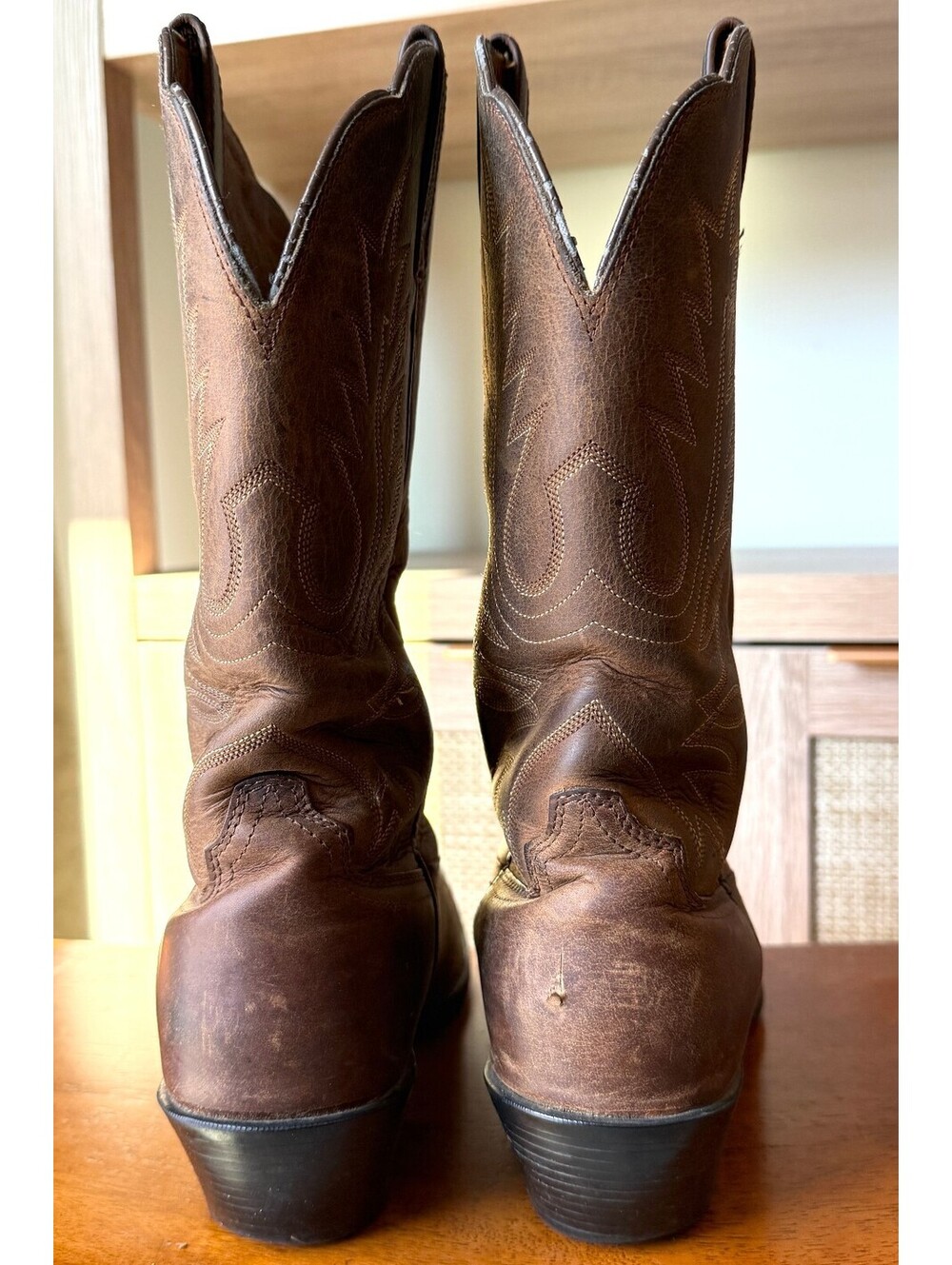 Ariat Heritage R Toe Brown Leather Western Cowgirl Boots 7B 10001021 - Picture 4 of 9